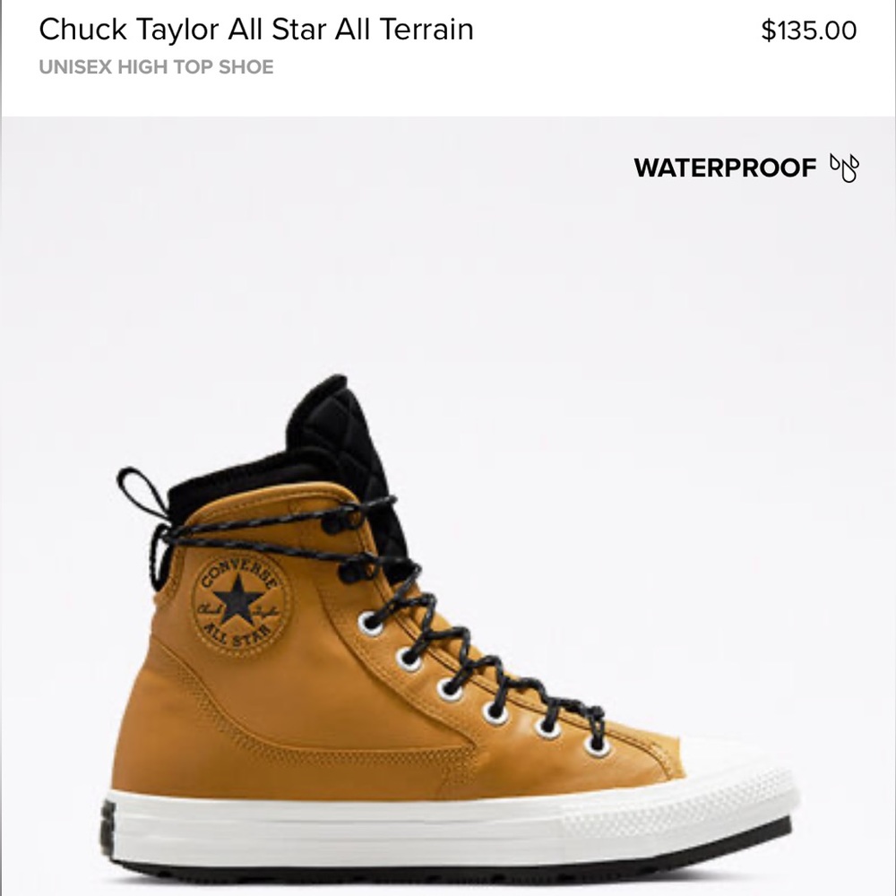 New in box chuck taylor all star terrain high top shoes